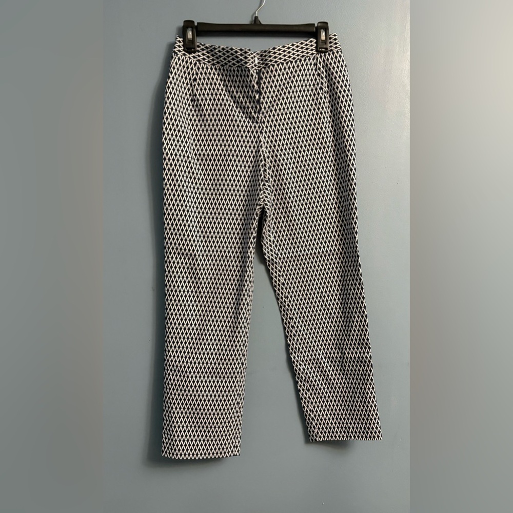 Mario Serrani Black and White Patterned Men Pants